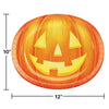 Pumpkin Oval Paper Plates 8ct | Halloween