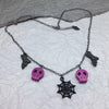 Purple Skull Charm Necklace | Halloween