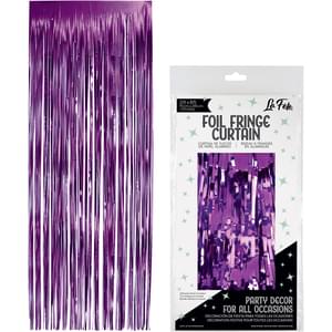 Purple Metallic Foil Fringe Curtain