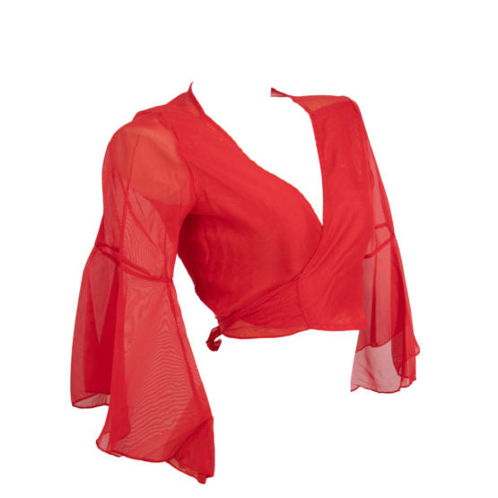 Red Chiffon Choli Top | Pirate