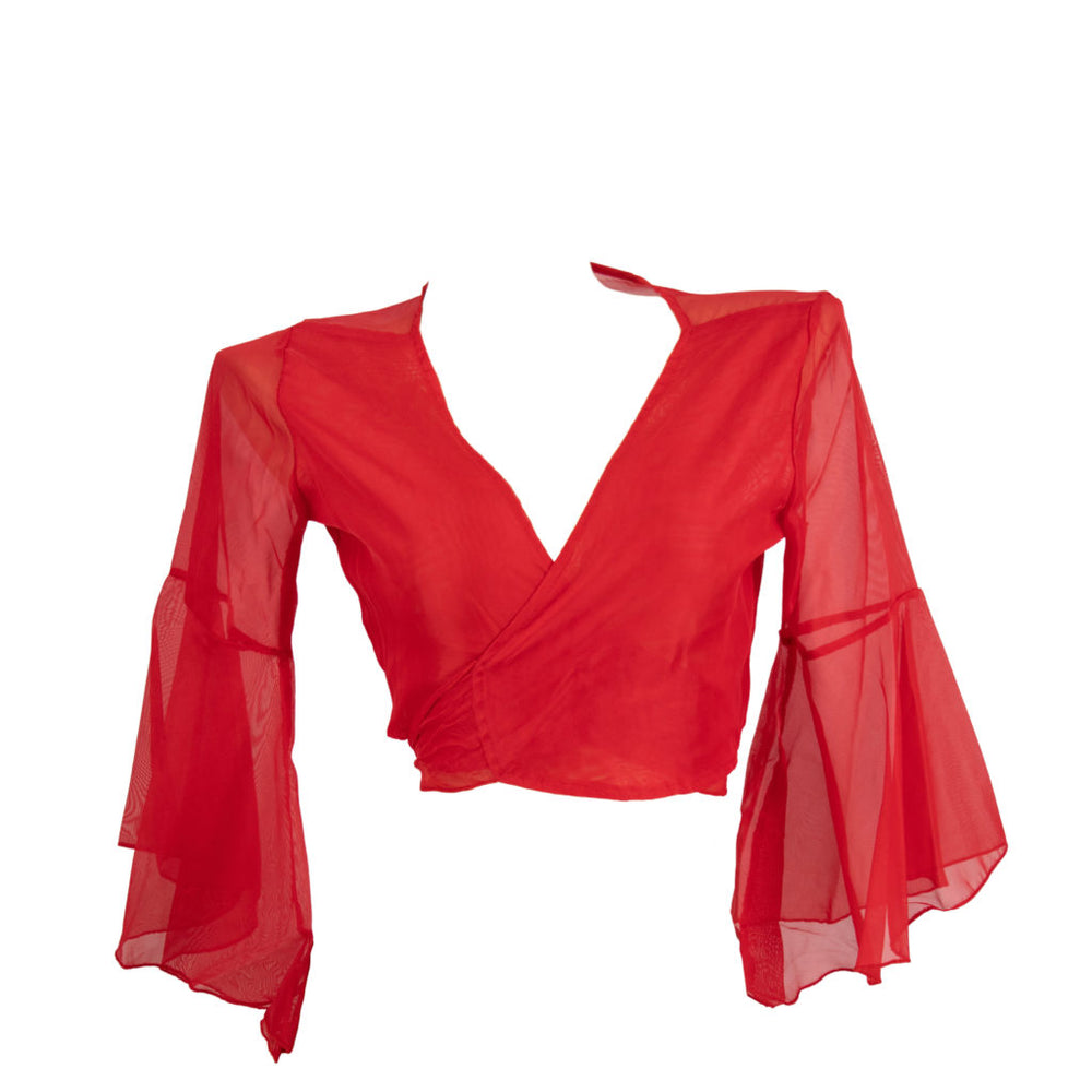 Red Chiffon Choli Top | Pirate