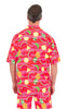 Red/Pink Fruit Luau Shirt | Summer