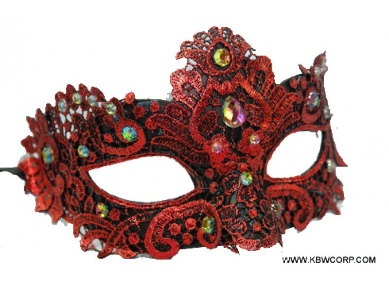 Red Lace Eye Mask