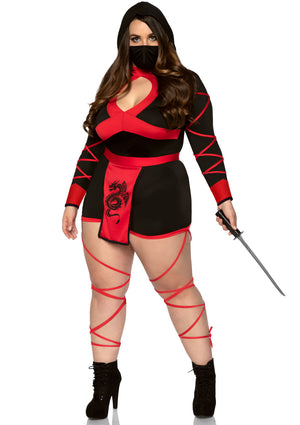 red plus size ninja