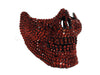 Red Rhinestone Half Skull Mask
