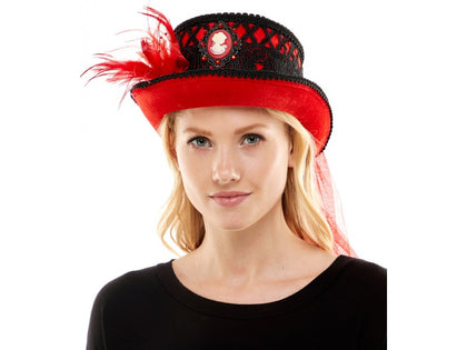 Red Gothic Top Hat