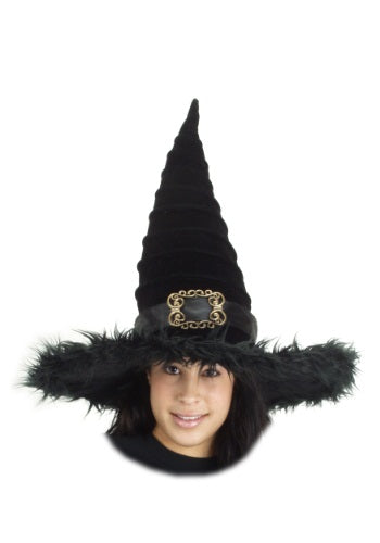 Witch Hat With Ridges and Fluff