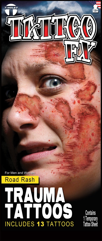 trauma tattoo road rash