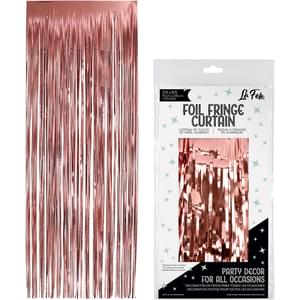 Metallic Foil Fringe Cutain | Rose Gold