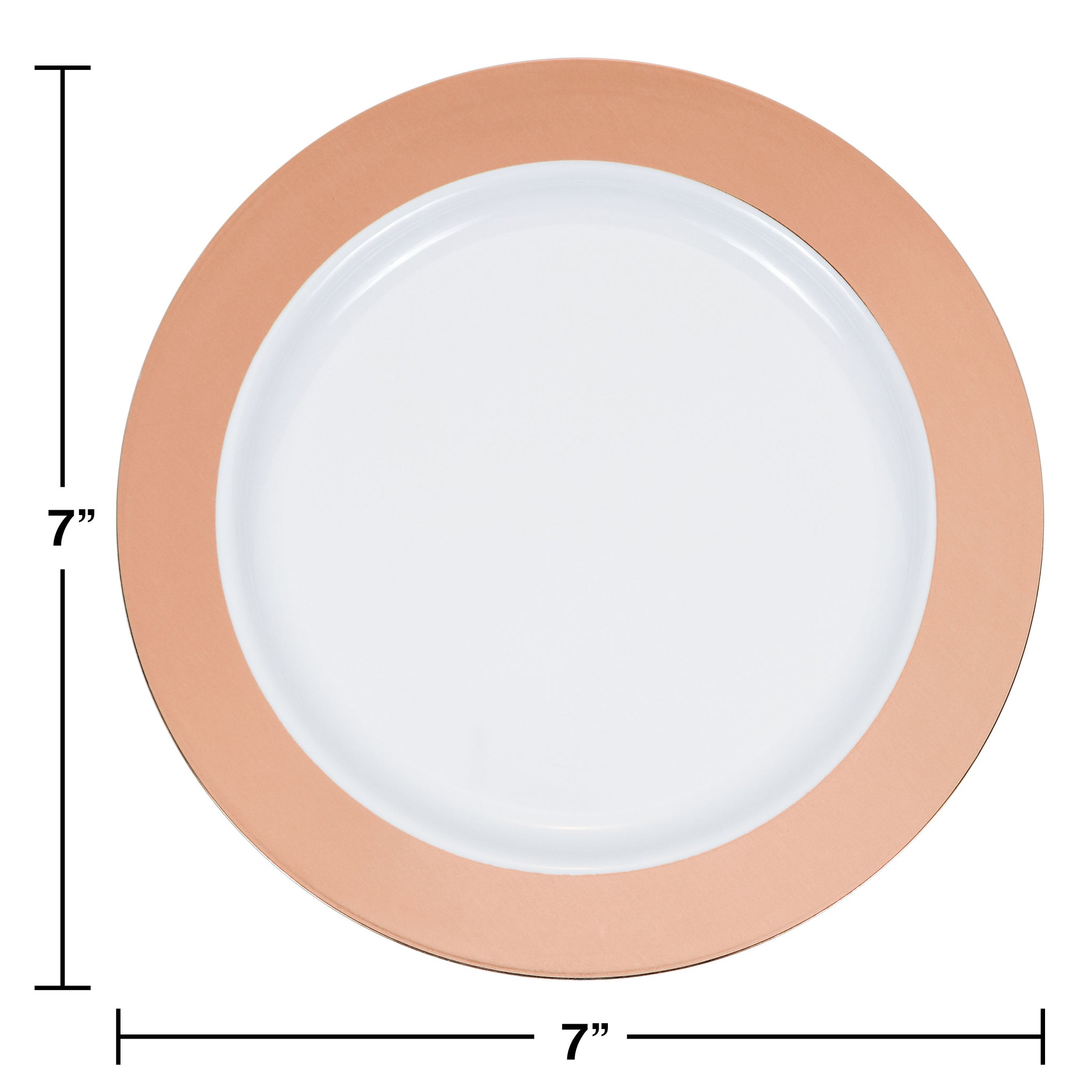 Hard Plastic Rose Gold 7in Plates 10ct