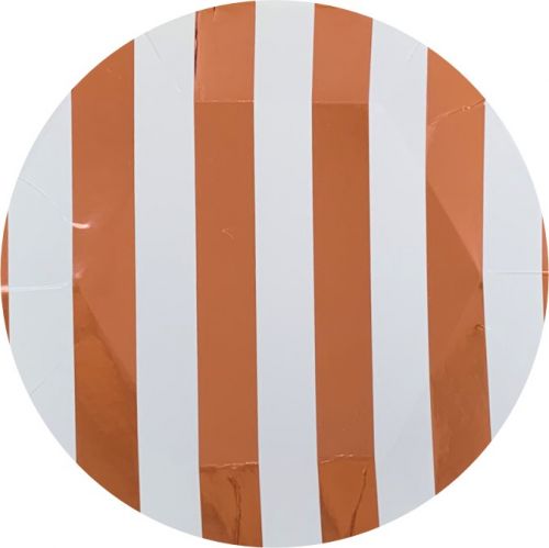 Rose Gold & White Striped | Gift Wrap