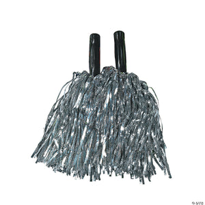 Silver Metallic Cheer Pom-Poms 1pc