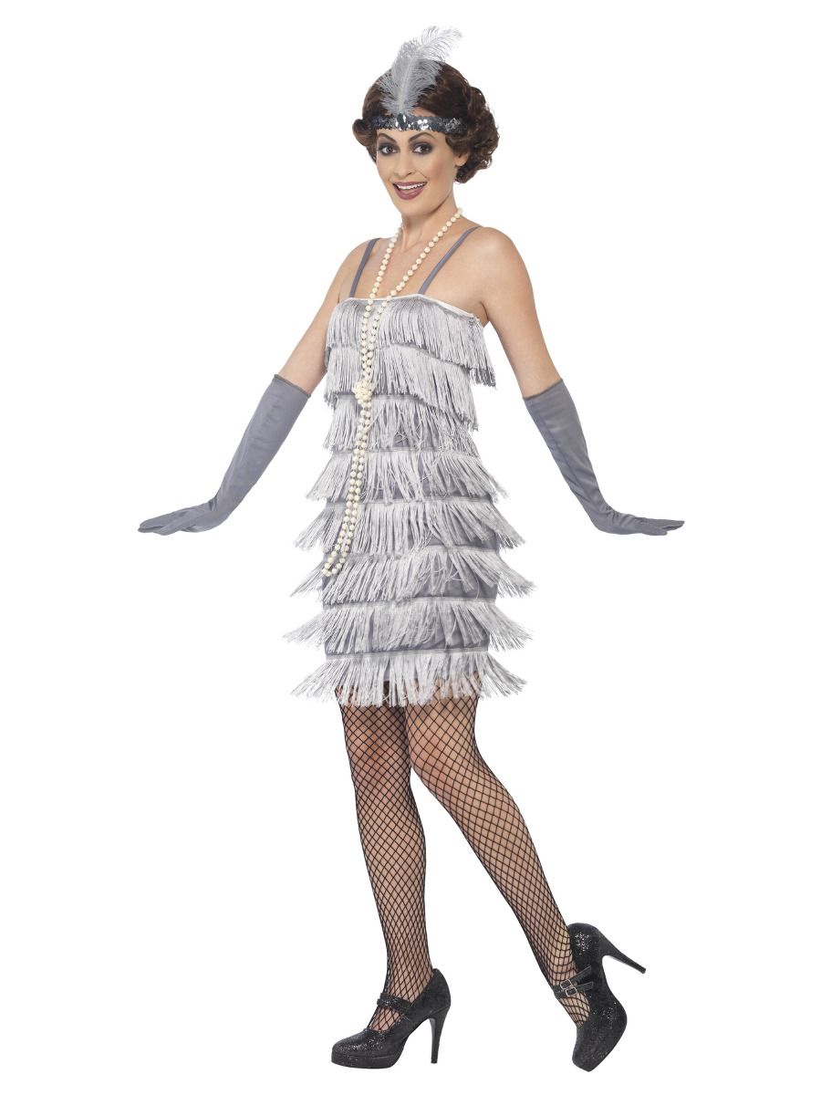 Silver Flapper Costume | Adult