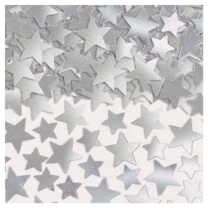 Silver Metallic Star Confetti 2.5oz