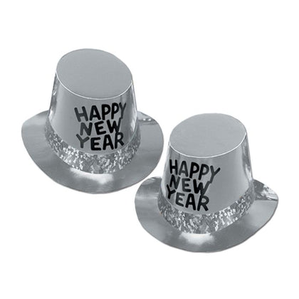 silver new year;s eve hat