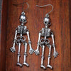 Silver Skeleton Body Earrings | Halloween