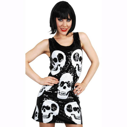 Skull Sequin Party Dress