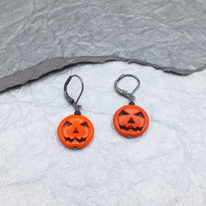 Small Pumpkin Earrings | Halloween