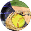 Softball 9in Paper Plates 8ct | Sports