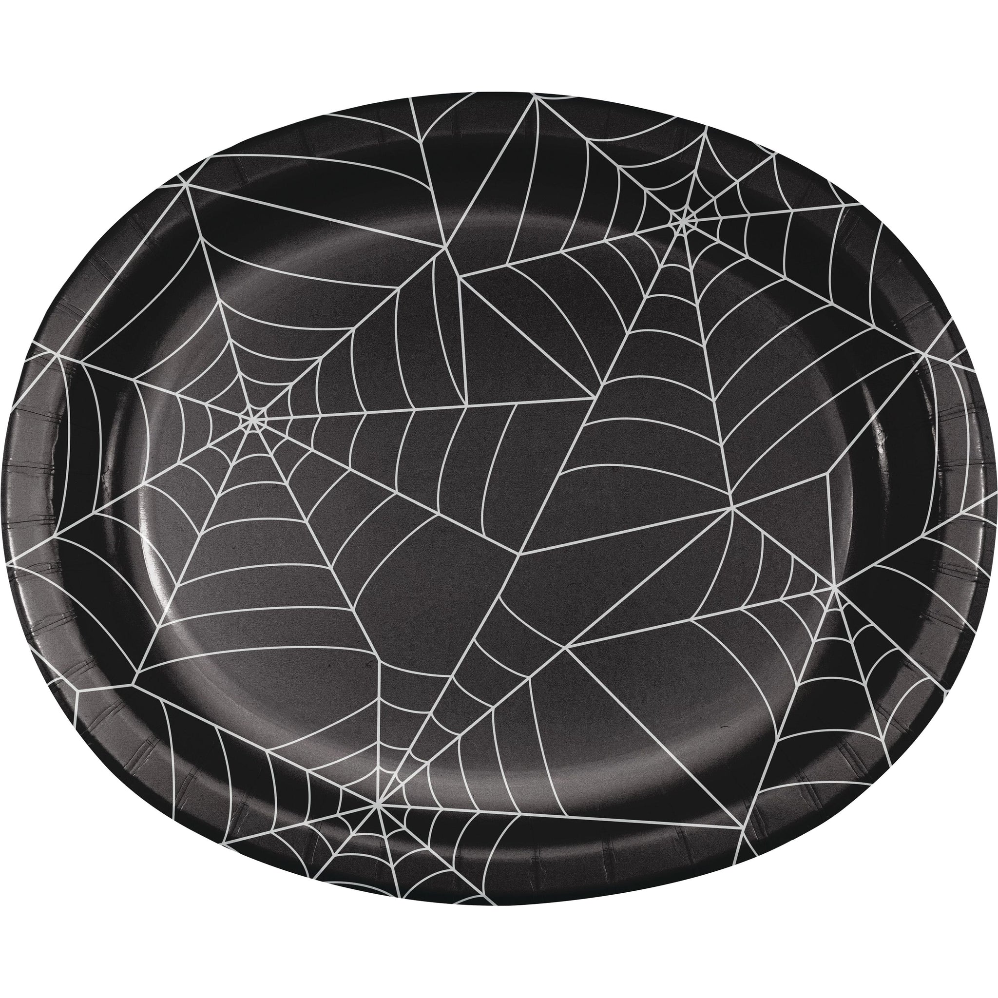 Spider Web Oval Paper Plates 8ct | Halloween