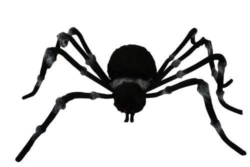 72in Black Furry Spider Prop | Halloween
