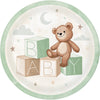 Teddy Bear 9in Paper Plates 8ct | Baby Shower