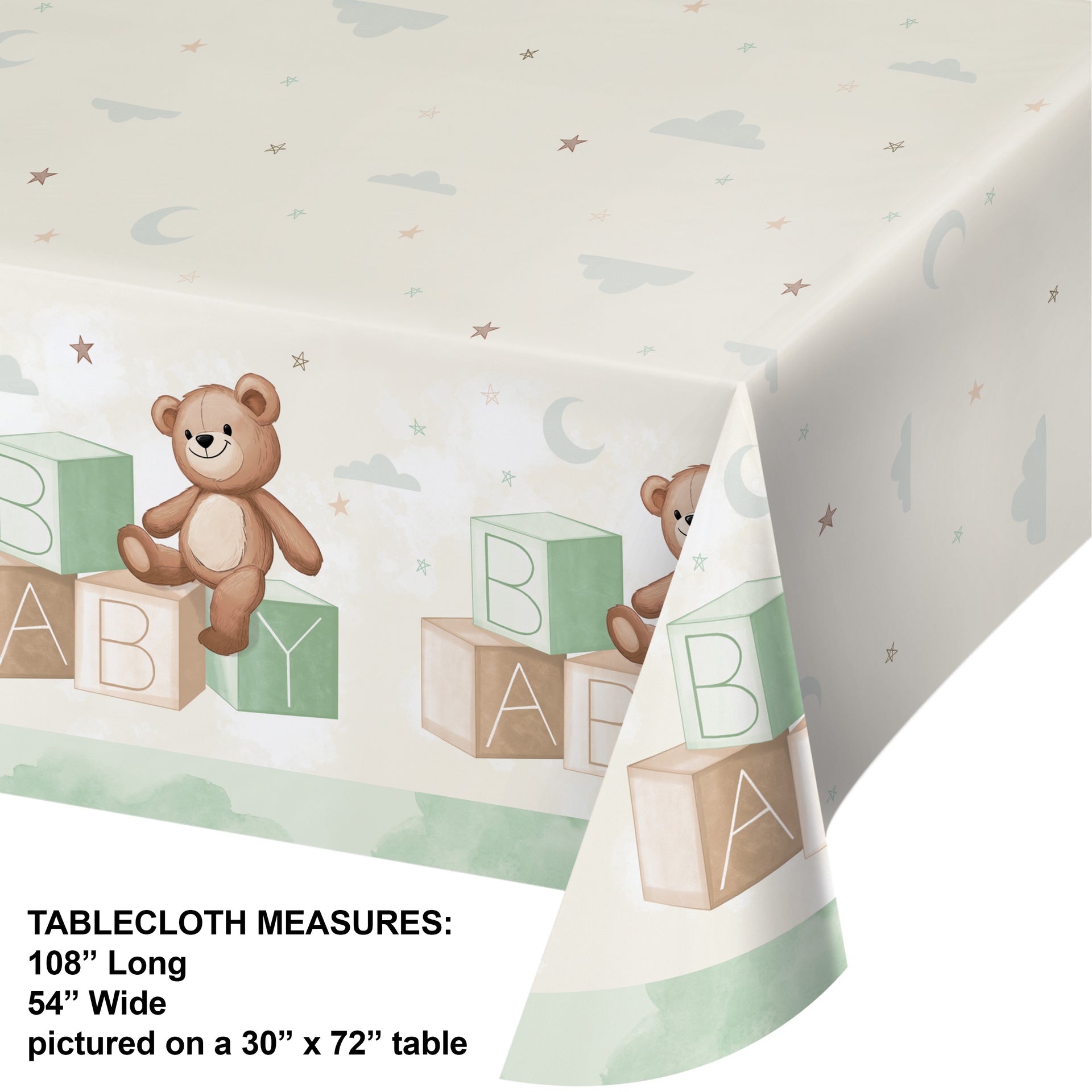 Teddy Paper Table Cover | Baby Shower