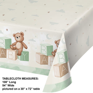 Teddy Paper Table Cover | Baby Shower