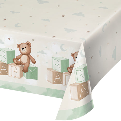 Teddy Paper Table Cover | Baby Shower
