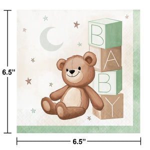 Teddy Bear Lunch Napkins 16ct | Baby Shower