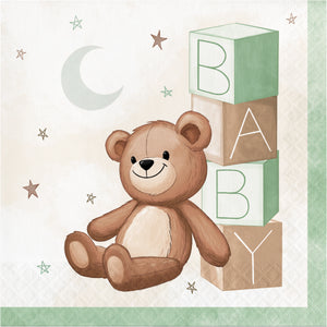 Teddy Bear Lunch Napkins 16ct | Baby Shower