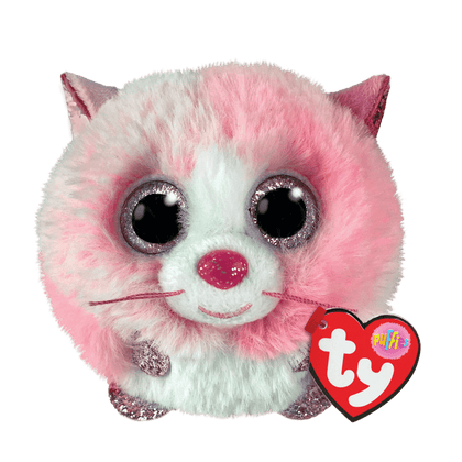 Tia Pink Valentine Cat | Ty Puffies