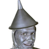 Silver funnel hat with elastic strap
