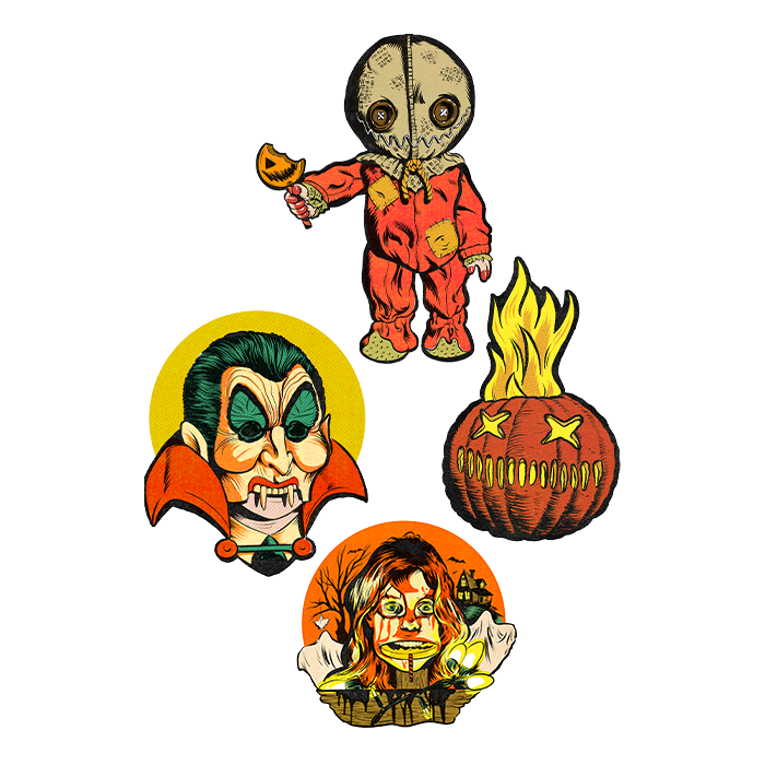 set of 4 wall decorations movie