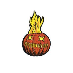 jack o lantern wall sticker fire