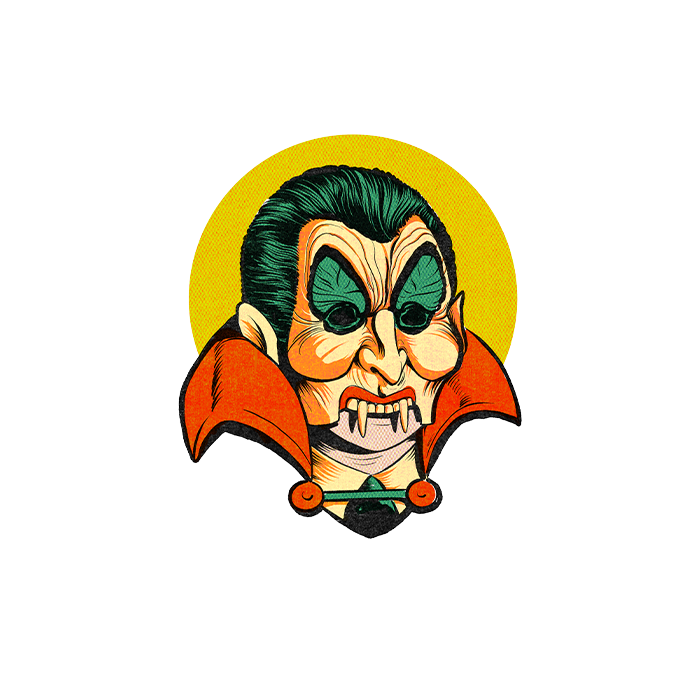 dracula orange scary movie decorations