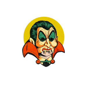 dracula orange scary movie decorations