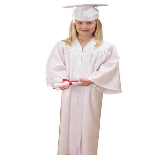 Child White Graduation Cap & Gown | Graduation