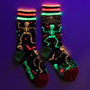 UV Reactive Rave Skeletons Socks | Foot Clothes