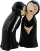 Vampire Love at First Bite Magnetic Kissing Ceramic Salt and Pepper Shakers Set