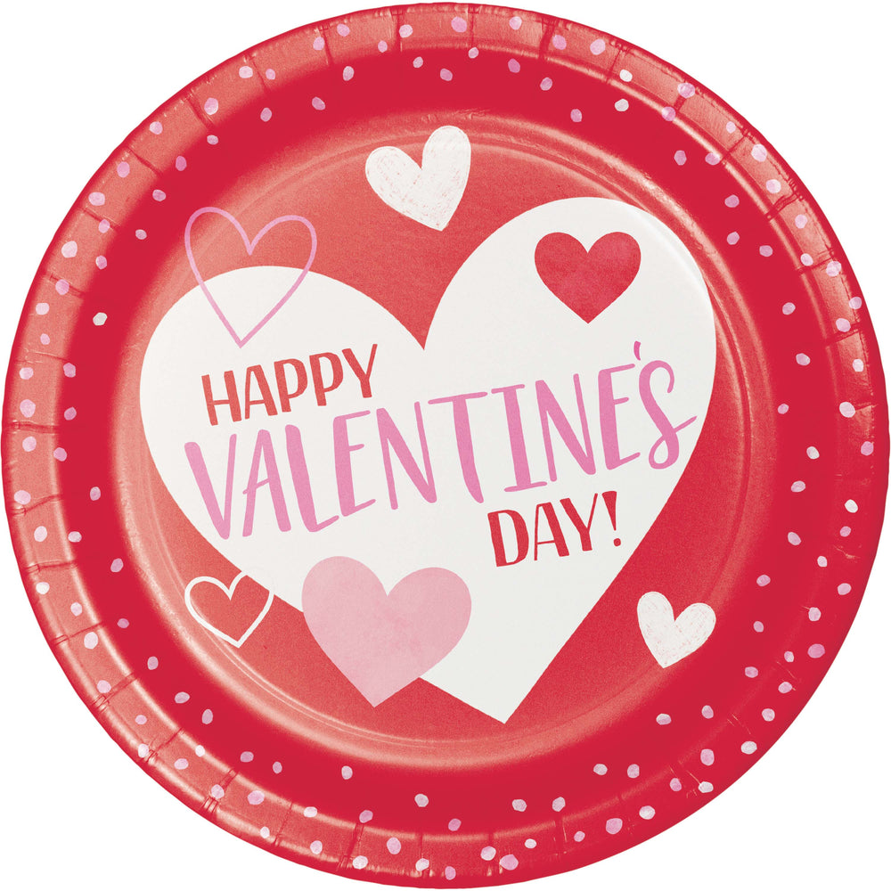Valentine's Day 7in Cake Plates 8ct | Valentine's Day