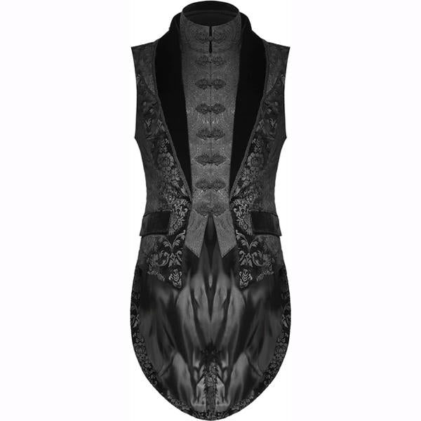 Gothic Swallow Tail Sleeveless Jacket | Adult