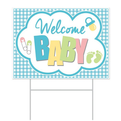 welcome baby yard sign