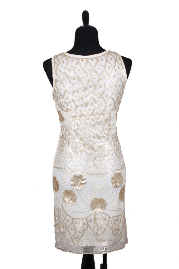 White & Gold Flapper Dress | Adult