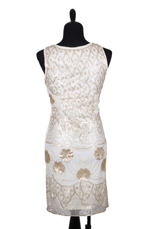 White & Gold Flapper Dress | Adult