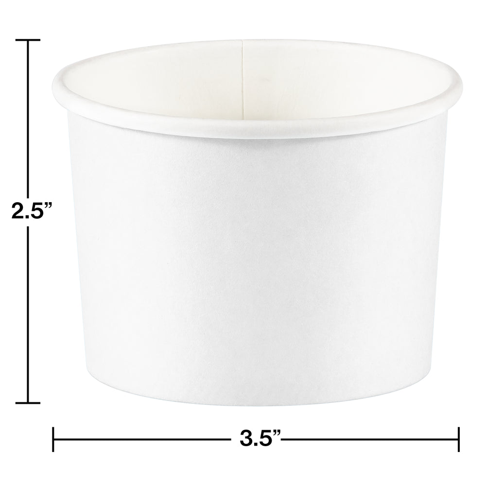White Paper Treat Cups 8ct | Solids