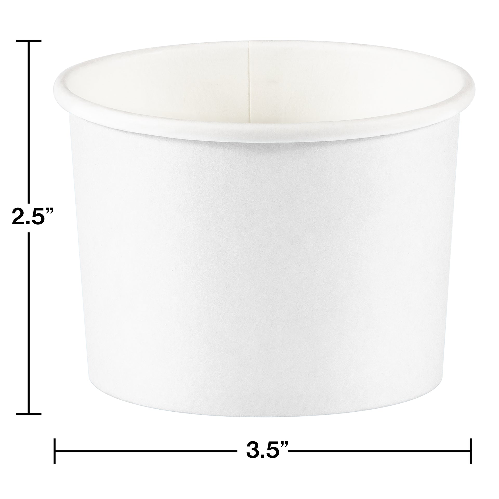 White Paper Treat Cups 8ct | Solids