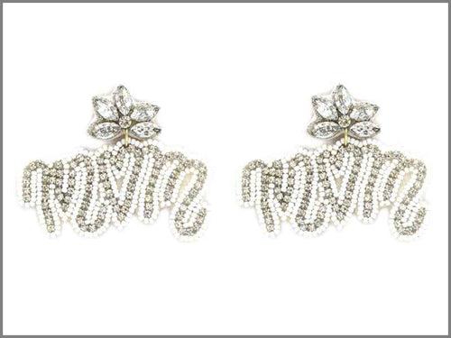 Rhinestone Mama Earrings