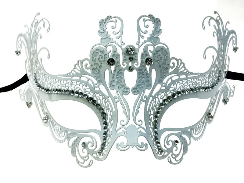 white metal mask
