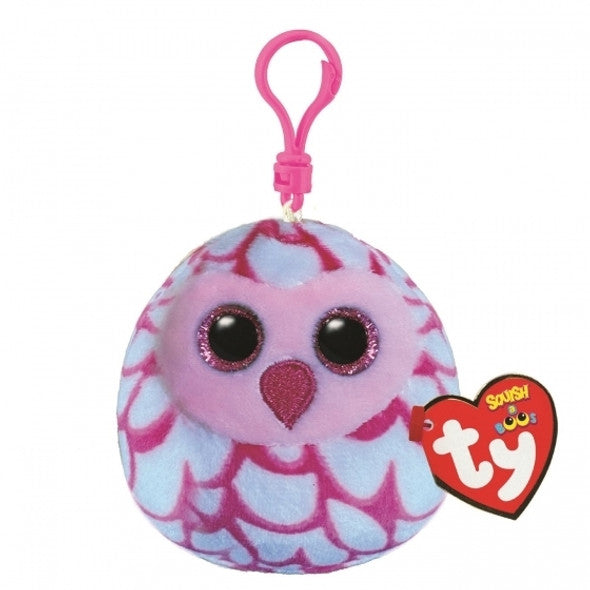 Pinky Pink Owl | Ty Squishy Beanies Clip